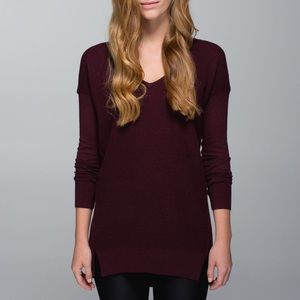 Lululemon burgundy Bordeaux the sweater life tunic